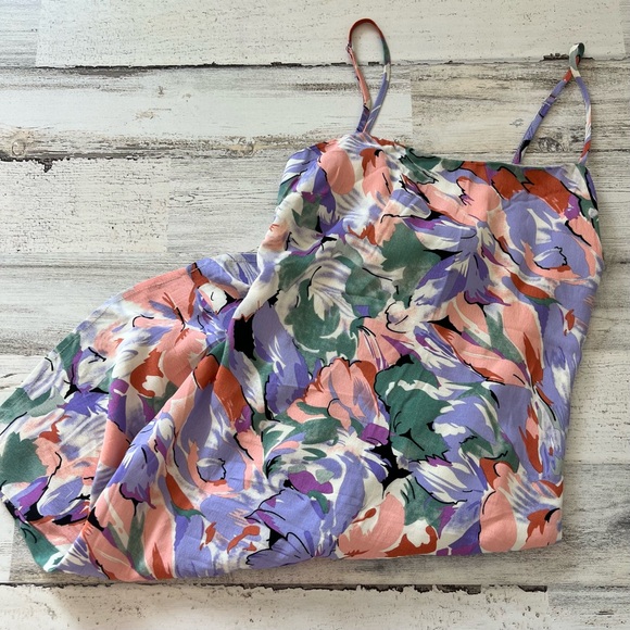 Lulu’s Impressions of Love Multi Floral Print Tie-Back Mini Dress - Picture 3 of 5